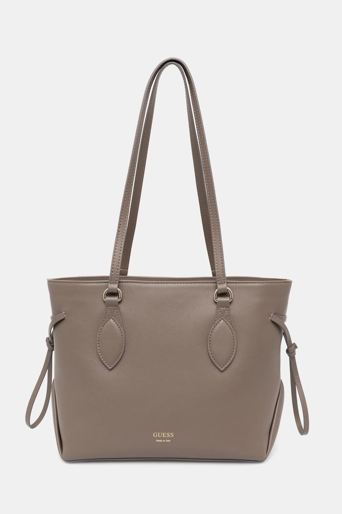 Кожена чанта Guess FLORENCE гладка кожа кафяв HWFLNC.L5103