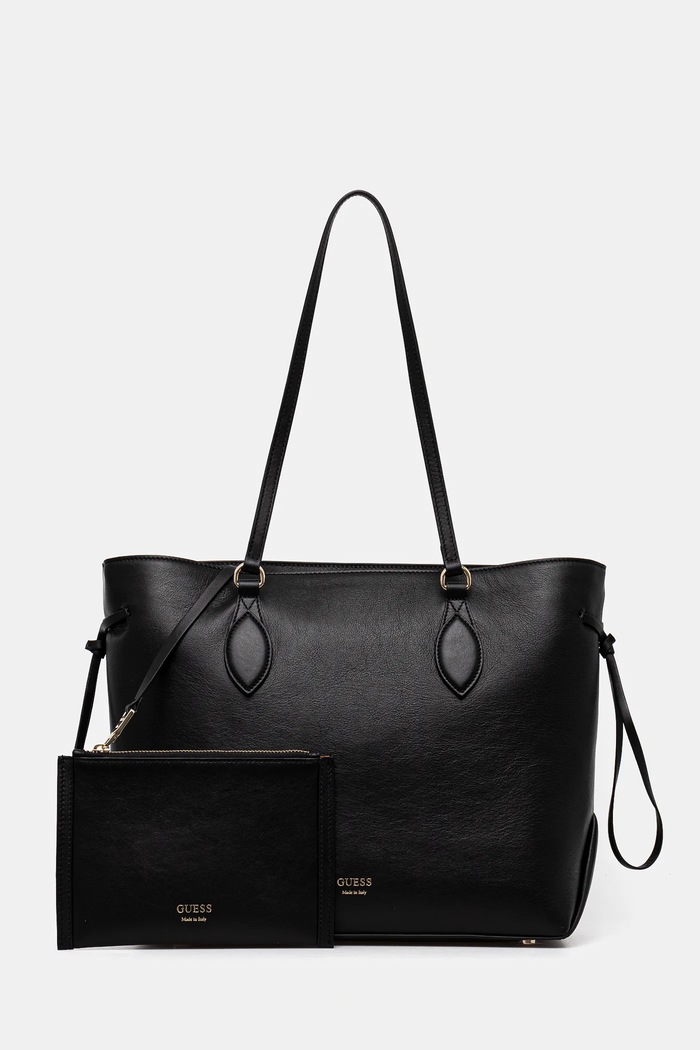 Guess torebka skórzana FLORENCE skóra licowa czarny HWFLNC.L5165