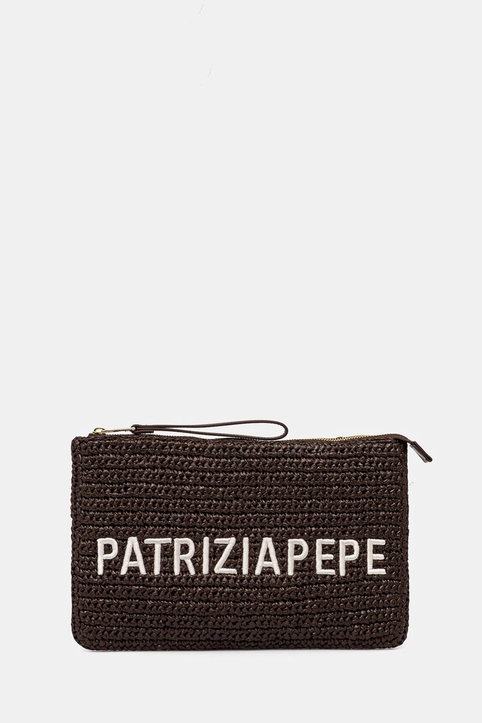 Клъч Patrizia Pepe не побира А4 кафяв 2B0134.V039