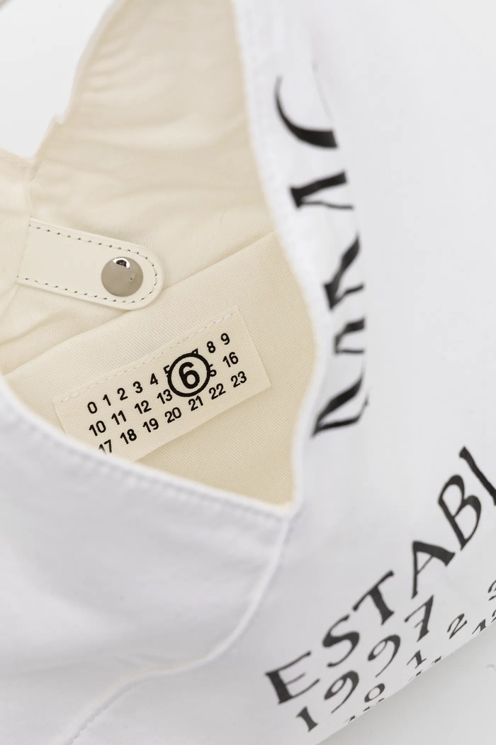 Βαμβακερή τσάντα MM6 Maison Margiela SB6WD0013.P7260 λευκό