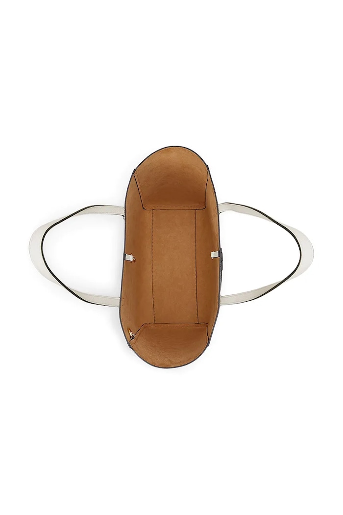 Kožená kabelka Lauren Ralph Lauren bílá 431960183