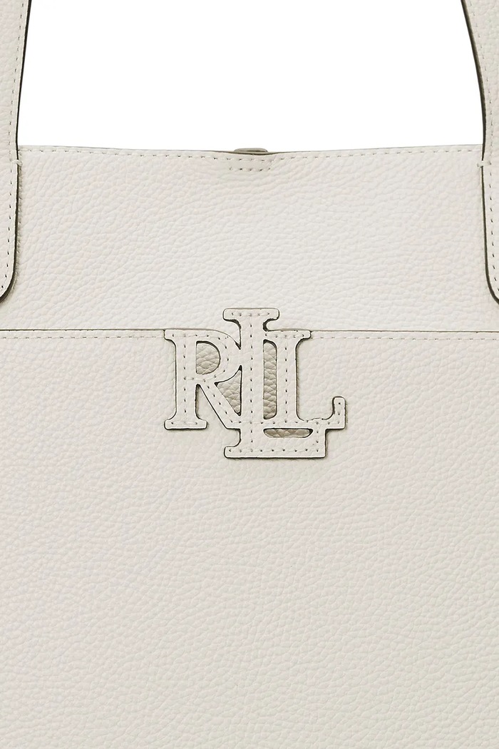 Kožená kabelka Lauren Ralph Lauren 431960183 bílá