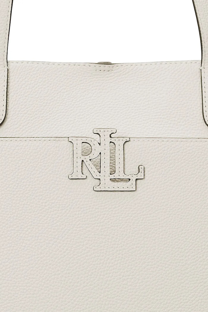 Kožená kabelka Lauren Ralph Lauren 431960183 bílá