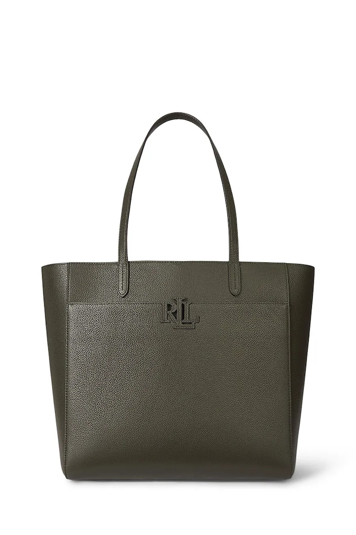 Lauren Ralph Lauren torebka skórzana skóra licowa zielony 431960183