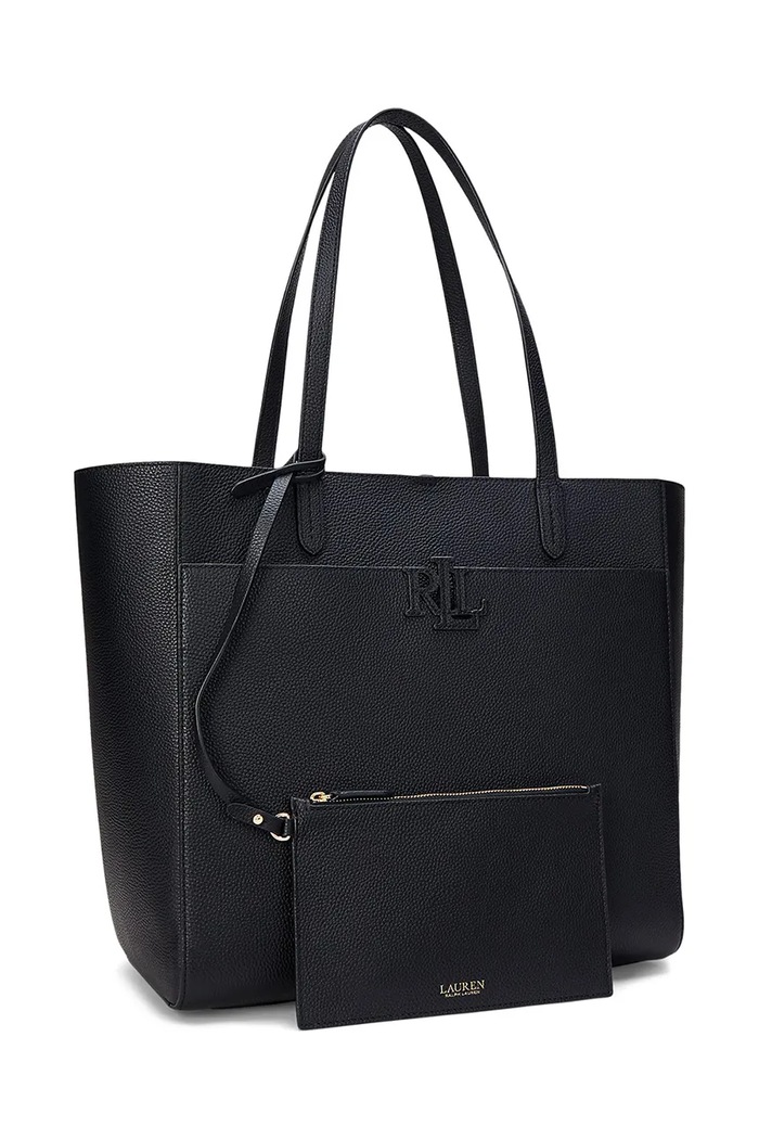 Doplňky Kožená kabelka Lauren Ralph Lauren 431960183 černá