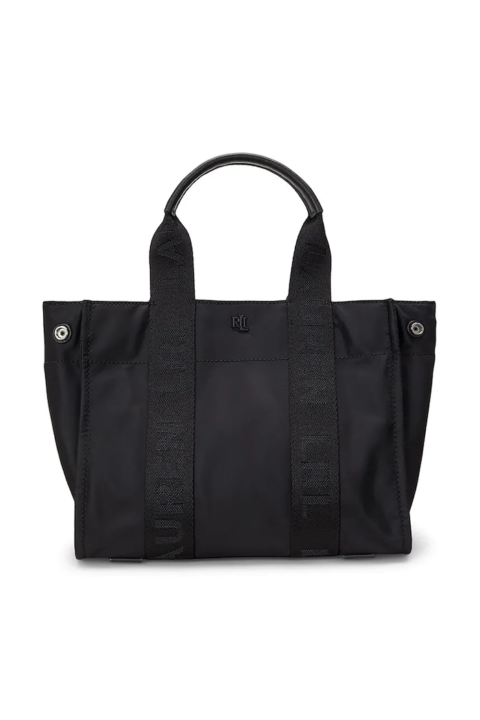 Kabelka Lauren Ralph Lauren hladký černá 431962612