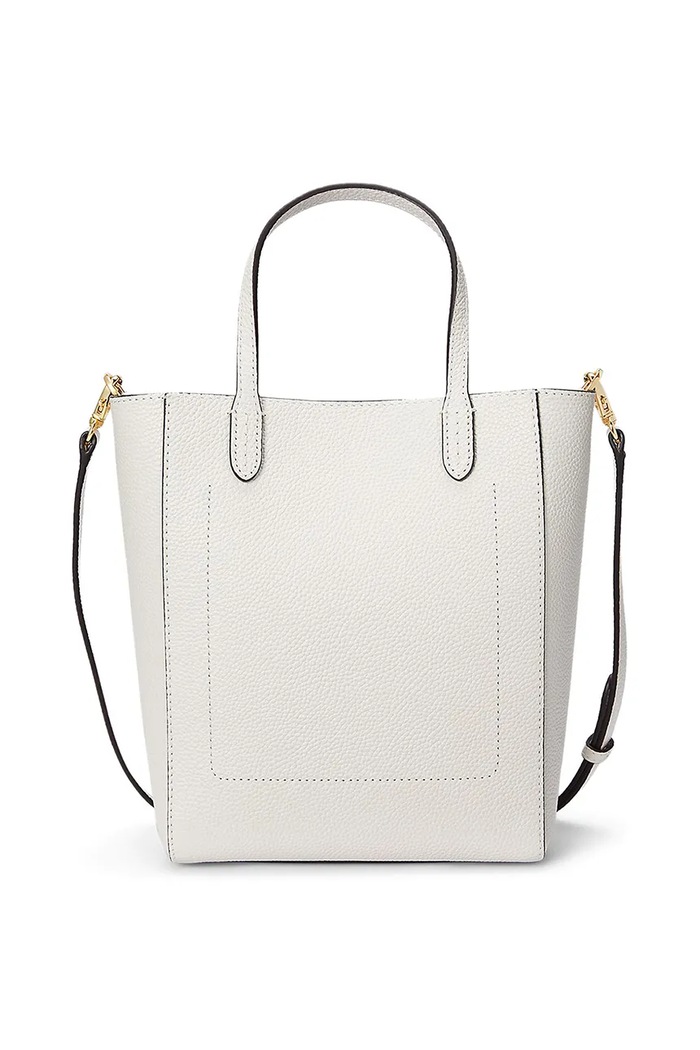 Kožená kabelka Lauren Ralph Lauren 431966760 bílá SS26