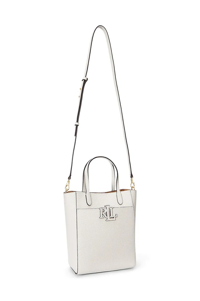 Doplňky Kožená kabelka Lauren Ralph Lauren 431966760 bílá