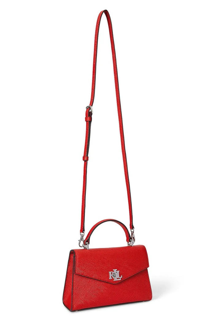 Lauren Ralph Lauren torebka skórzana 431966765 pomarańczowy AW25
