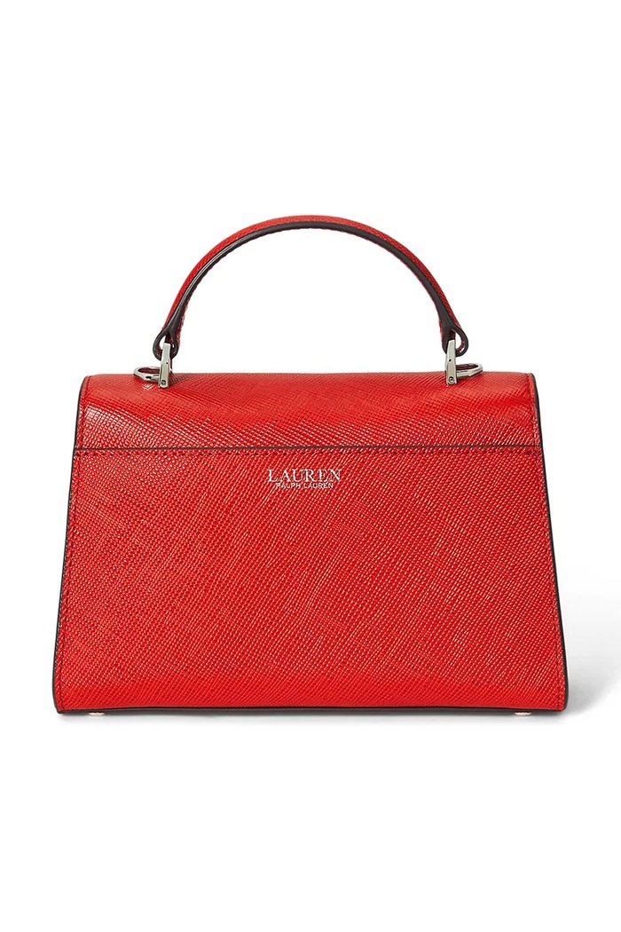 Akcesoria Lauren Ralph Lauren torebka skórzana 431966765 pomarańczowy