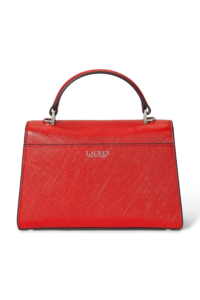 Akcesoria Lauren Ralph Lauren torebka skórzana 431966765 pomarańczowy
