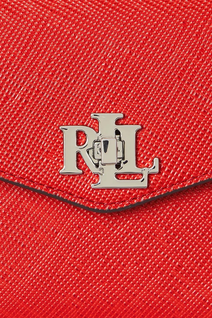 Lauren Ralph Lauren torebka skórzana 431966765 pomarańczowy