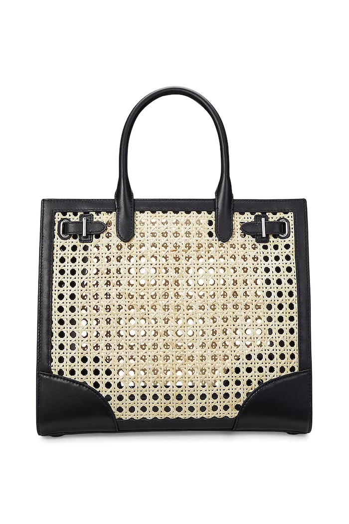 Kabelka Lauren Ralph Lauren usňová koža čierna 431966770