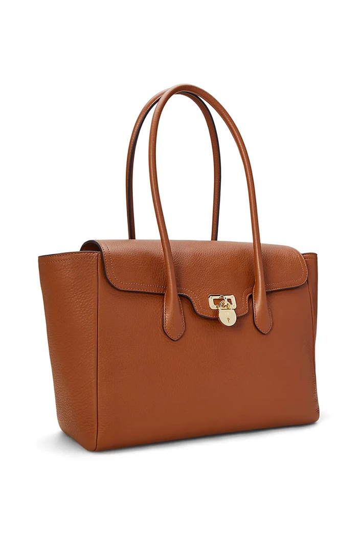 Doplňky Kožená kabelka Lauren Ralph Lauren 431966862 hnědá