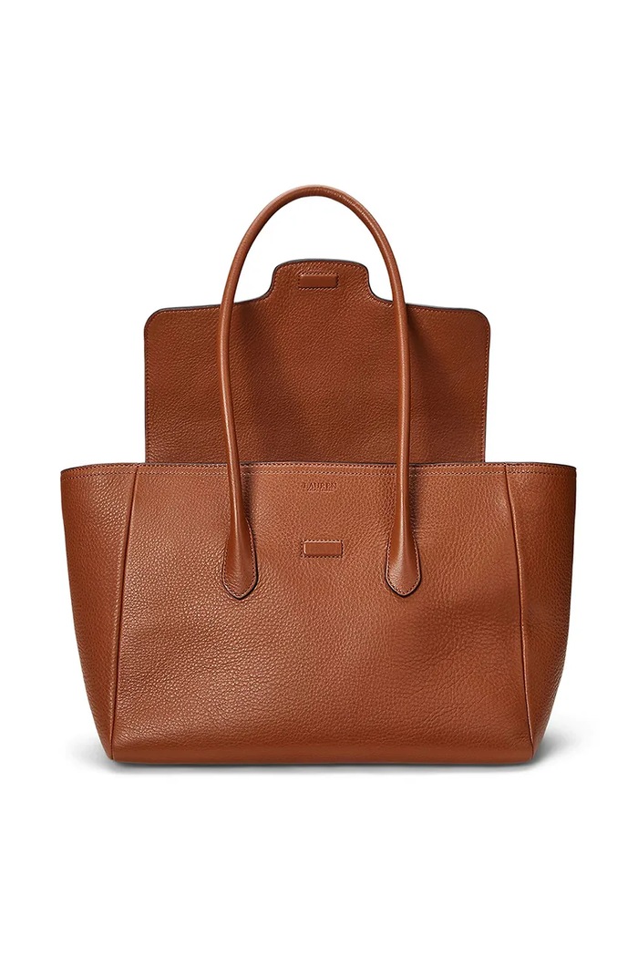 Kožená kabelka Lauren Ralph Lauren hnědá 431966862