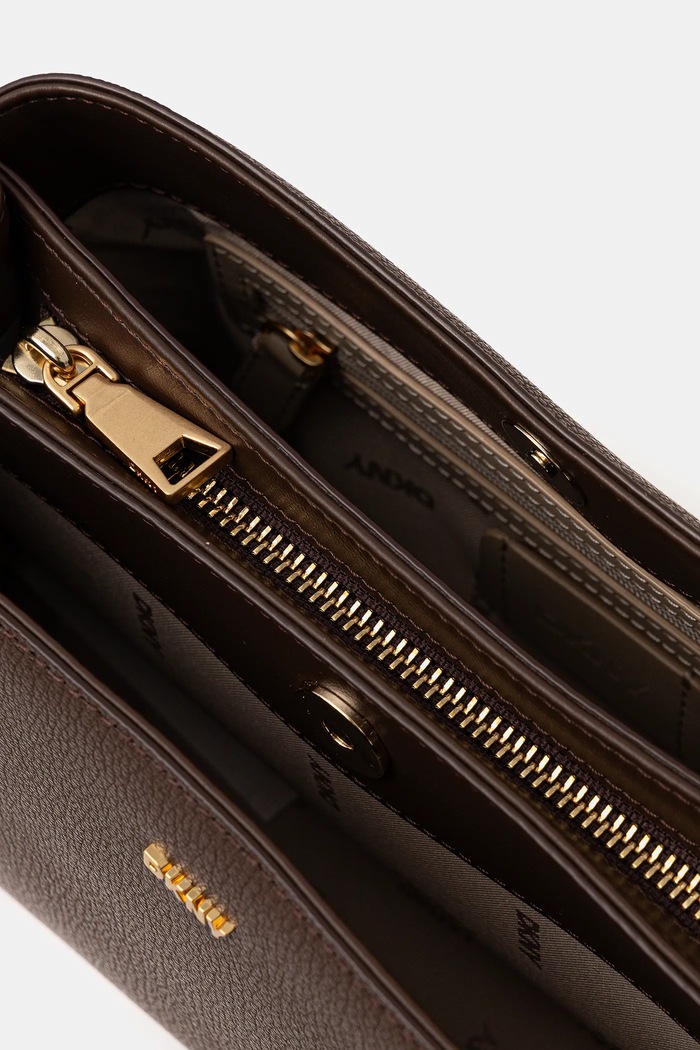 DKNY geantă crossbody pentru femei din piele R44E1I54 maro