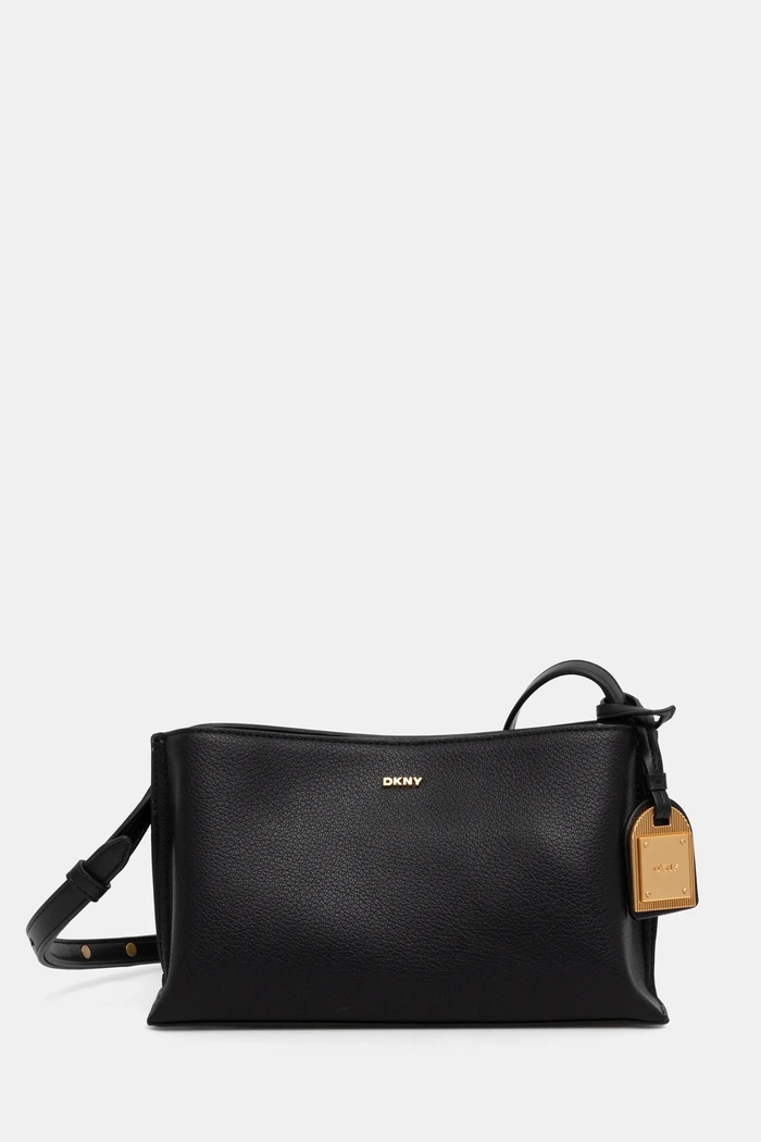 DKNY crossbody kabelka dámská kožená přírodní kůže černá R44E1I54