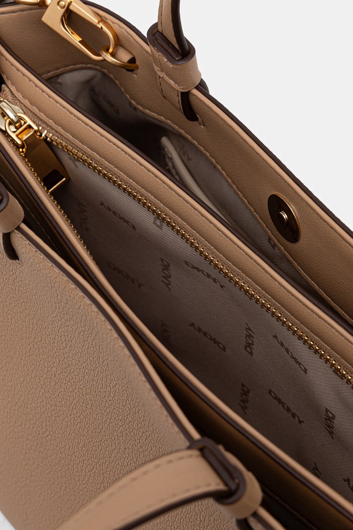 DKNY torebka crossbody damska skórzana ALYA beżowy R44D1I53
