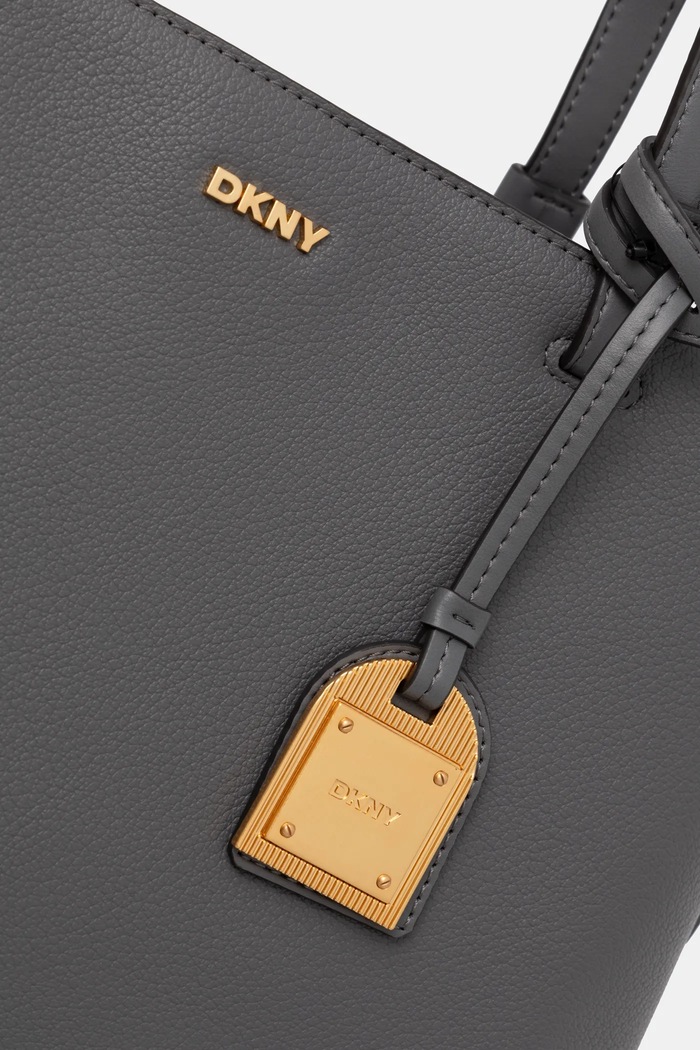 Kožená kabelka Dkny DKNY R44A1I52 šedá
