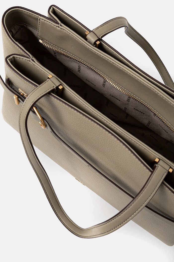 Dkny torebka skórzana R44AAI67 beżowy