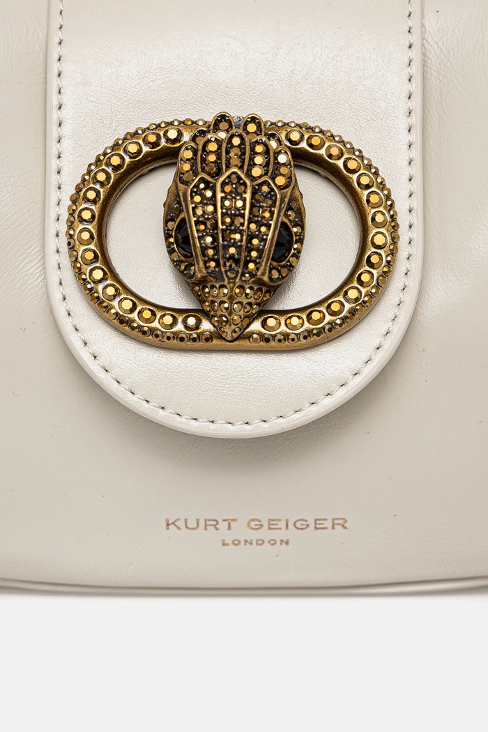 Kurt Geiger London torebka skórzana beżowy 3601141309