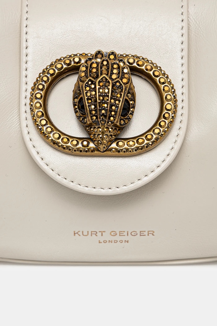 Kurt Geiger London torebka skórzana beżowy 3601141309