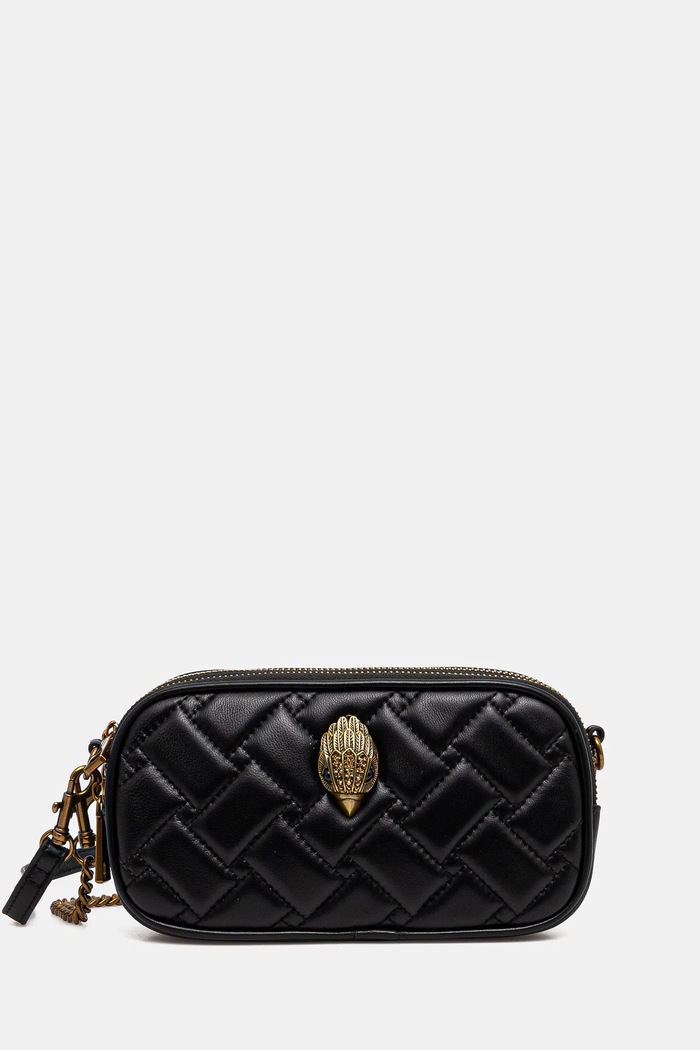 Kurt Geiger London torebka skórzana nie mieści A4 czarny 4026500109