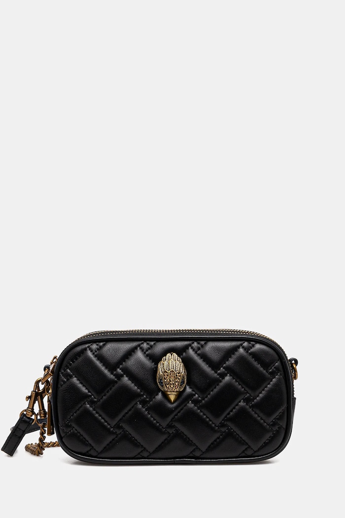 Kurt Geiger London torebka skórzana nie mieści A4 czarny 4026500109