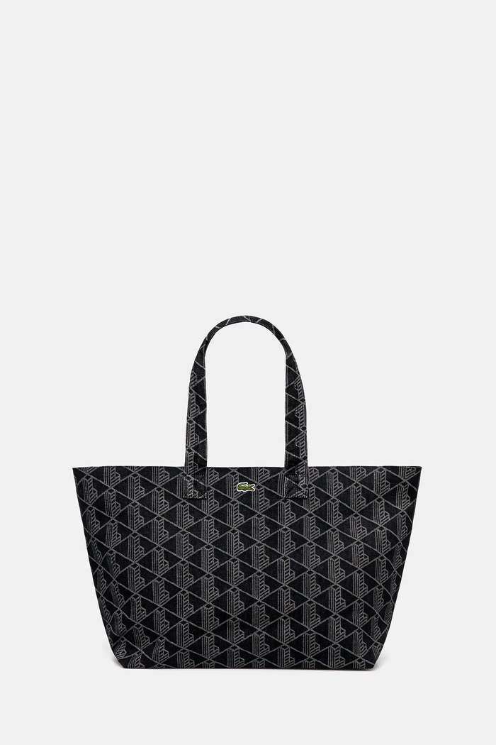 Lacoste torebka bawełniana mieści A4 czarny NU4994PB