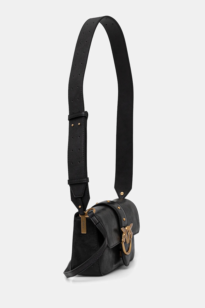 Pinko Δερμάτινη τσάντα Pinko 104340.A2C2 μαύρο SS25