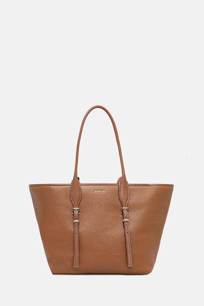 Δερμάτινη τσάντα MICHAEL Michael Kors λείο δέρμα καφέ 30R5G9OT7L