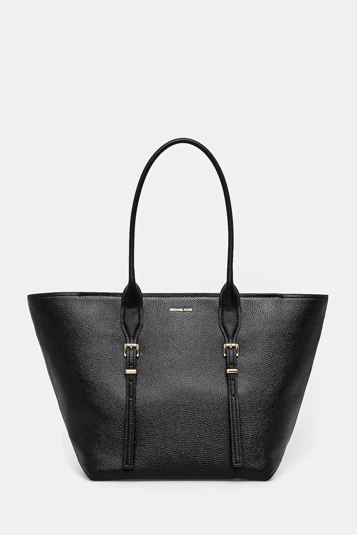 Δερμάτινη τσάντα MICHAEL Michael Kors λείο δέρμα μαύρο 30R5G9OT7L