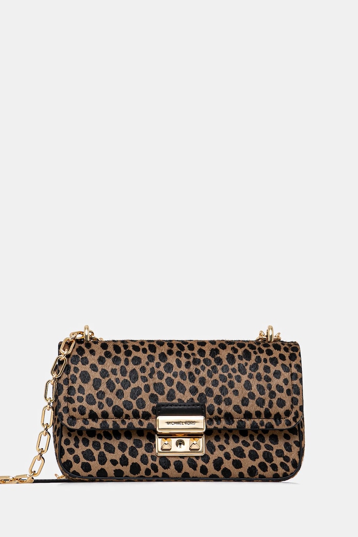 MICHAEL Michael Kors torebka skórzana nie mieści A4 beżowy 30R5G2RL5O