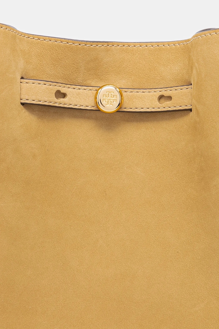 Tory Burch torebka nubukowa Romy Nubuck Tote żółty 165689.250
