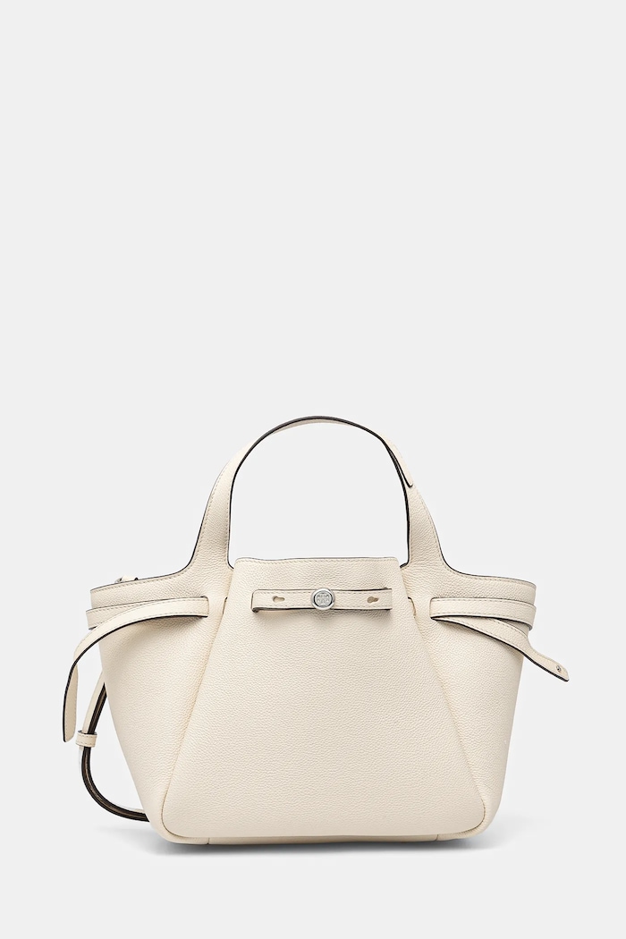 Tory Burch Geantă de piele Romy Pebbled Satchel bej 164866.921