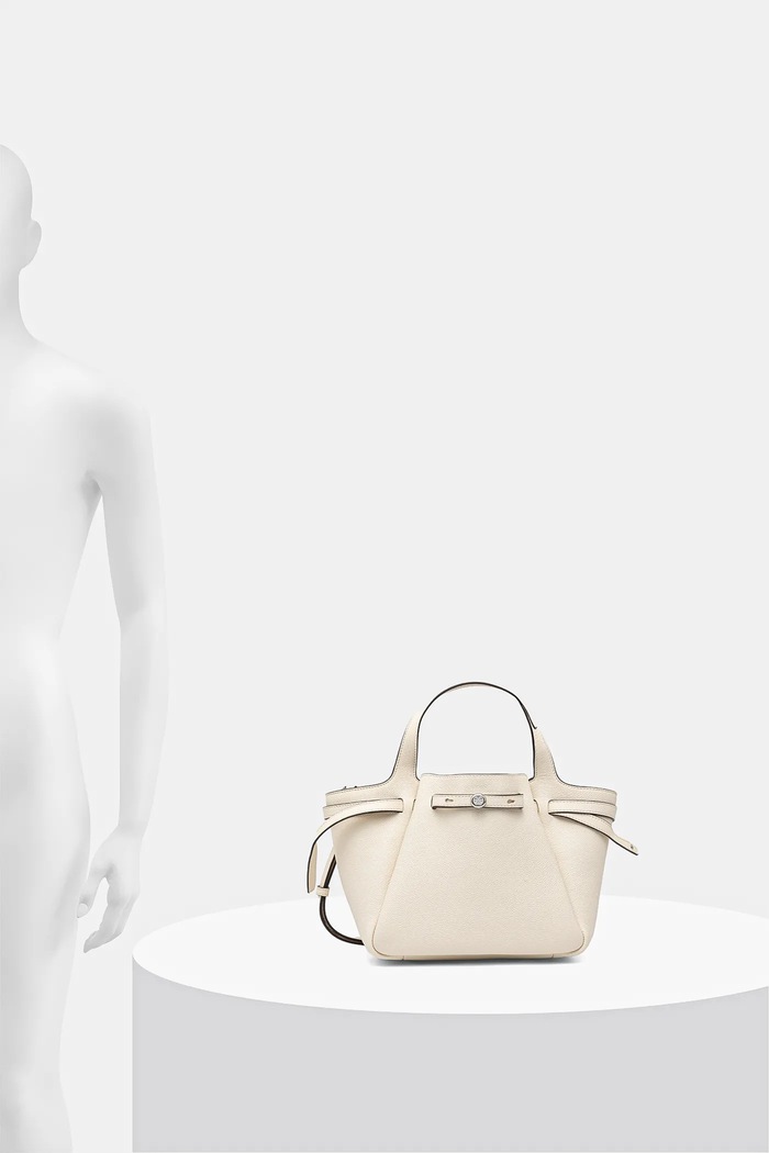 Tory Burch Geantă de piele Romy Pebbled Satchel 164866.921