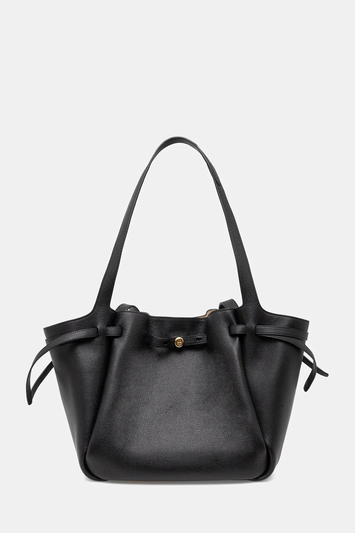 Tory Burch geantă de piele Romy uni negru 163388.001