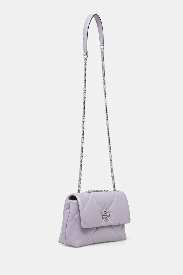 Kožená kabelka Tory Burch Kira Diamond Quilt 154706.500 fialová SS25