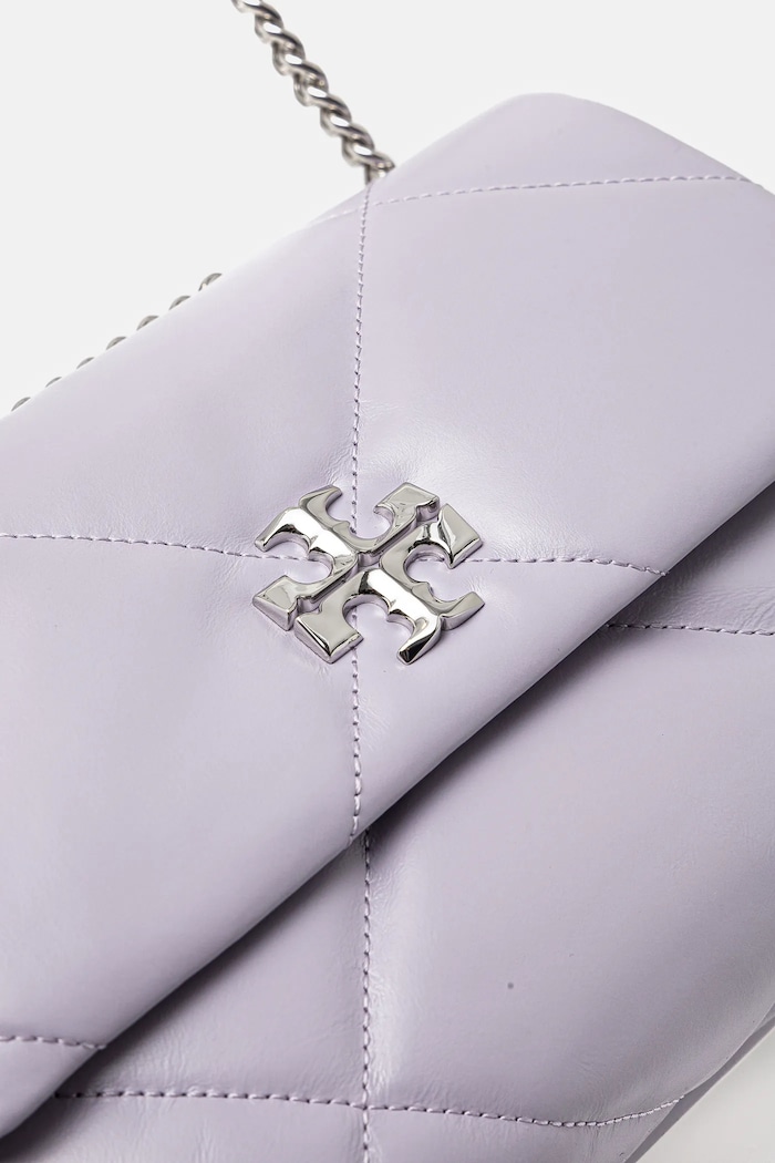 Kožená kabelka Tory Burch Kira Diamond Quilt fialová 154706.500