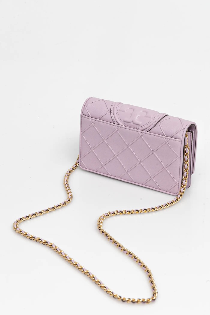 Doplnky Kabelka Tory Burch Fleming Chain Wallet 138853.502 fialová