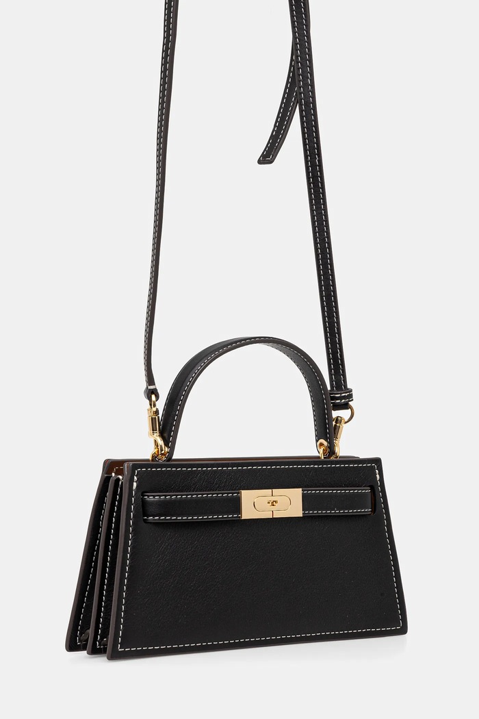 Tory Burch Geantă de piele Lee Radziwill 168954.001 negru SS25