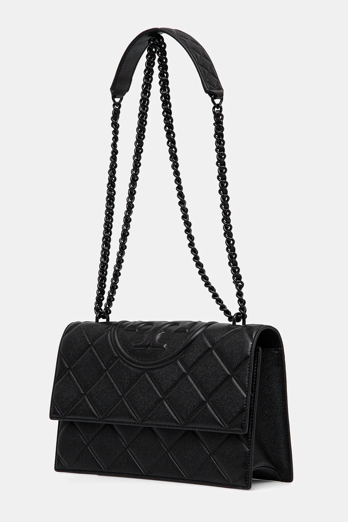 Tory Burch torebka Fleming Soft Grain 169791.001 czarny SS25