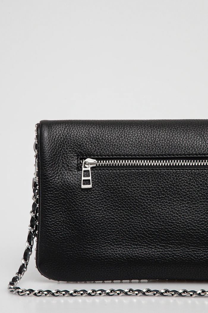 Doplňky Kožená kabelka ZADIG&VOLTAIRE ROCK GRAINED LEATHER STUDS LWBA00002.11 černá