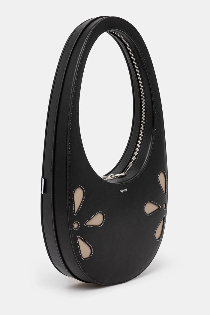 Kožená kabelka Coperni Petal Swipe COPBA01PF6031 černá SS25
