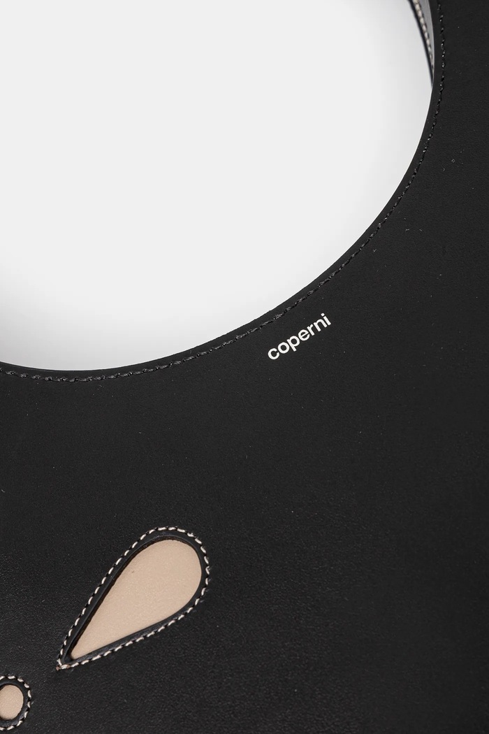 Kožená kabelka Coperni Petal Swipe černá COPBA01PF6031