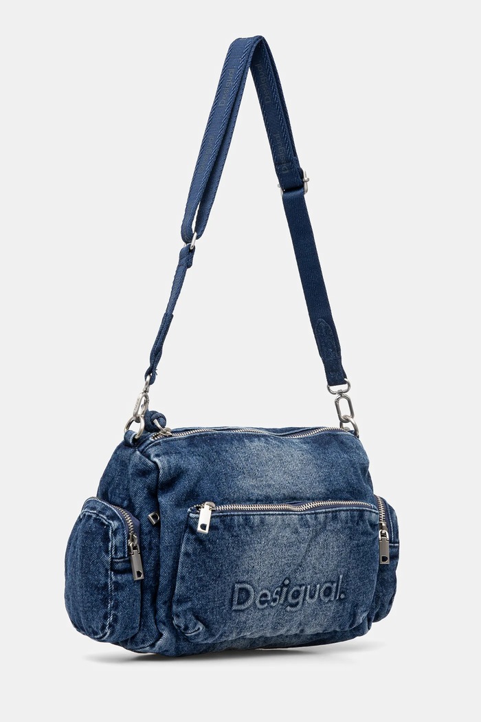 Kabelka Desigual HALF LOGO 25SAXD22 modrá SS25