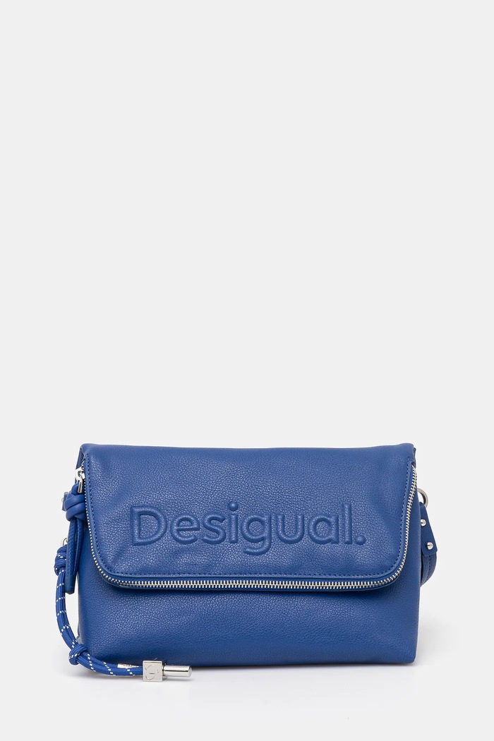 Τσάντα Desigual HALF VENECIA 3.0 FANT απομίμηση λείου δέρματος σκούρο μπλε 25SAXPBB