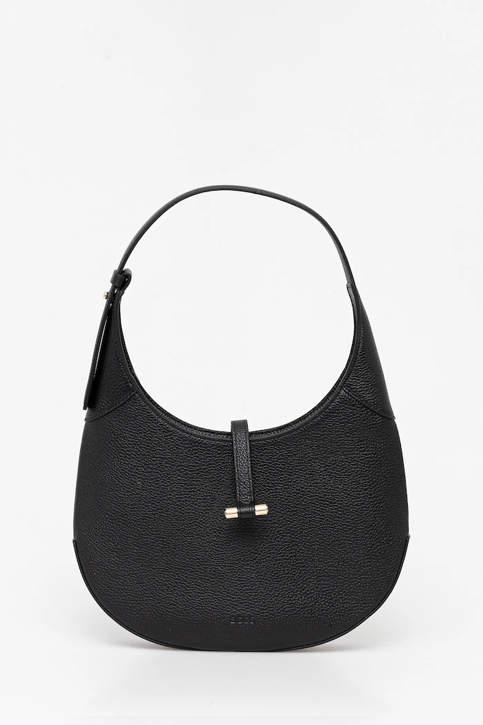 BOSS geantă de piele uni negru 50542044