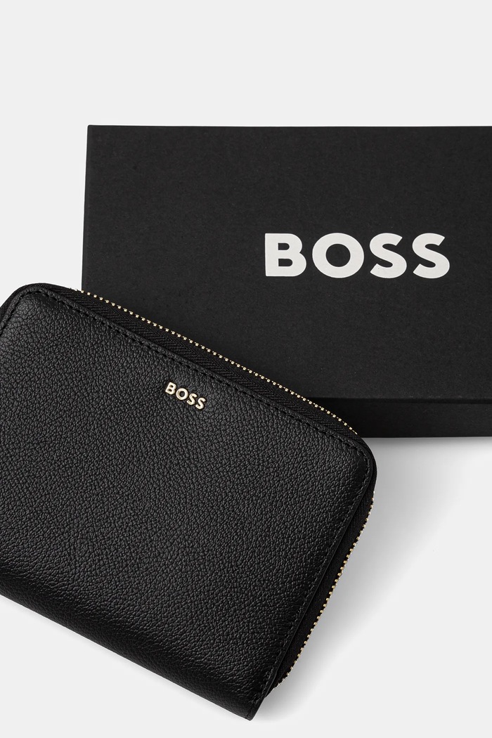 BOSS card-holder din piele negru 50543476