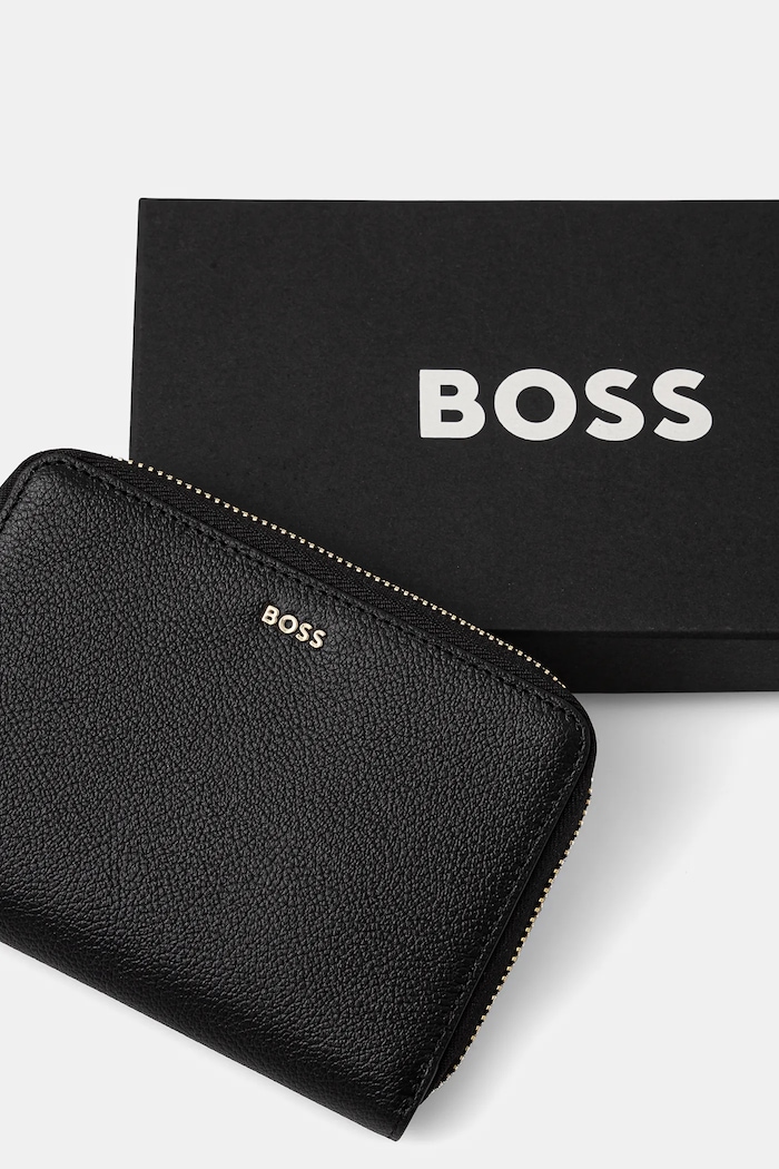 BOSS card-holder din piele negru 50543476